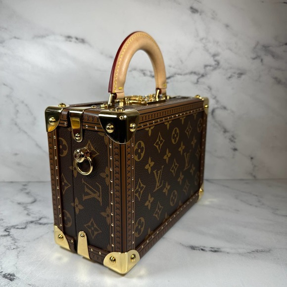 Louis Vuitton Petite Valise Trunk Bag Monogram LV box Purse Crossbody/Tote - Picture 7 of 16